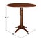 International Concepts Round 42 in Round Dual Drop Leaf Pedestal Table, 42.3 inH, Espresso, 42 in W, 42 in L, 42.3 in H K581-42DPT-27B-6B-2 - alternate 2